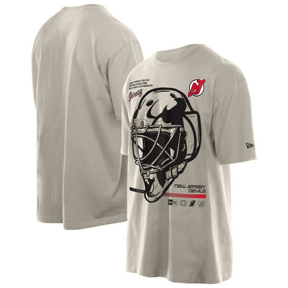 New Jersey Devils New Era Goalie Mask T-Shirt - Tan | US 201889541
