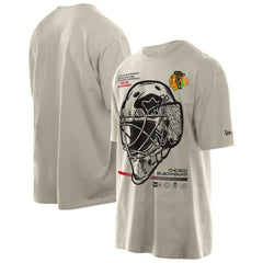 Chicago Blackhawks New Era Goalie Mask T-Shirt - Tan | US 201889546