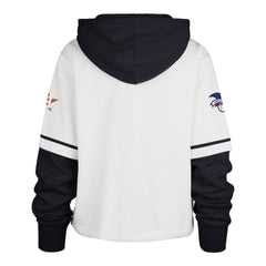 Houston Astros '47 Women's Trifecta Shortstop Cropped Pullover Hoodie - White Hoodies