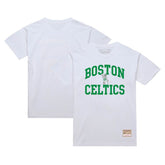 Boston Celtics Hardwood Classics Vintage Warm Up T-Shirt White - Mitchell & Ness