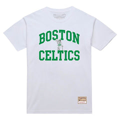 Boston Celtics Hardwood Classics Vintage Warm Up T-Shirt White - Mitchell & Ness