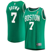 Jaylen Brown Boston Celtics 2024 NBA Finals Champions Fast Break Replica Player Jersey Kelly Green Icon Edition - Fanatics