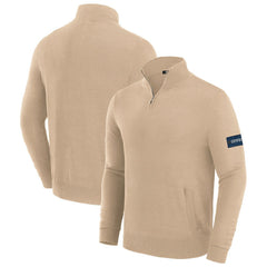 Dallas Cowboys J. Palmer Franchise Quarter-Zip Sweater - Tan