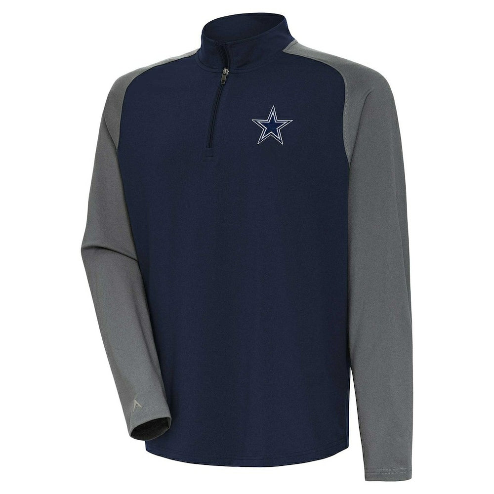 Dallas Cowboys Antigua Dauntless Raglan Quarter-Zip Jacket - Navy Jackets