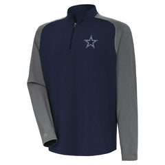 Dallas Cowboys Antigua Dauntless Raglan Quarter-Zip Jacket - Navy Jackets
