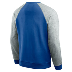 Dallas Cowboys Darius Rucker Collection Throwback Color Block Raglan Pullover Sweatshirt - Blue/Gray Pullover