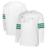 Philadelphia Eagles '47 Big & Tall Premier Brex Long Sleeve T-Shirt - White T-shirts