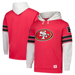 San Francisco 49ers '47 Big & Tall Lacer Pullover Hoodie - Scarlet Hoodies