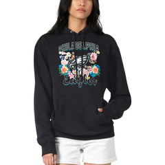 Philadelphia Eagles G-III 4Her by Carl Banks Women's Flowers Team Logo Graphic Fleece Pullover Hoodie - Black Hoodies