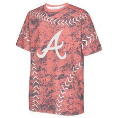 Atlanta Braves Youth Slide Score Bold T-Shirt - Red T-shirts
