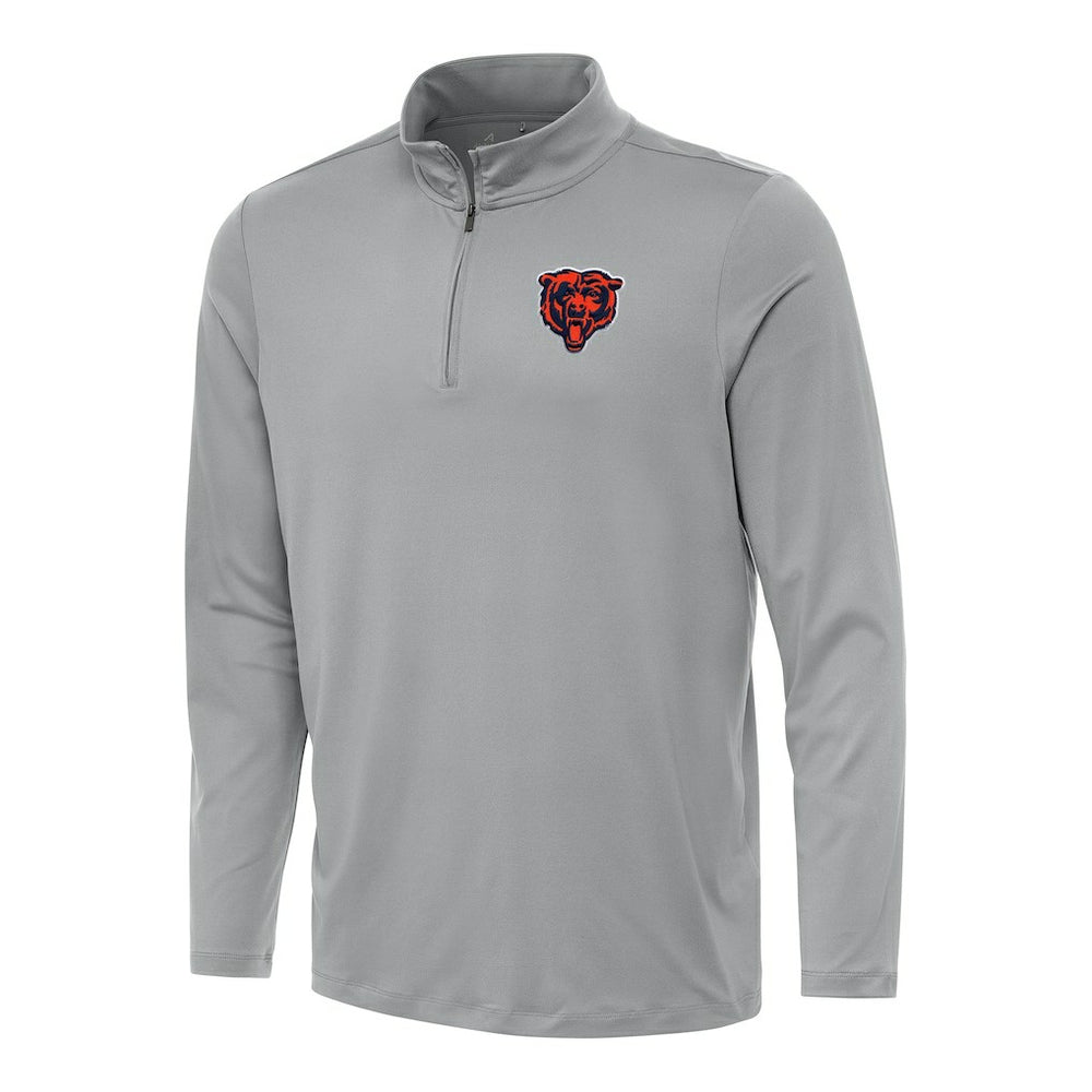 Chicago Bears Antigua Reprocess Quarter-Zip Top - Gray Tops
