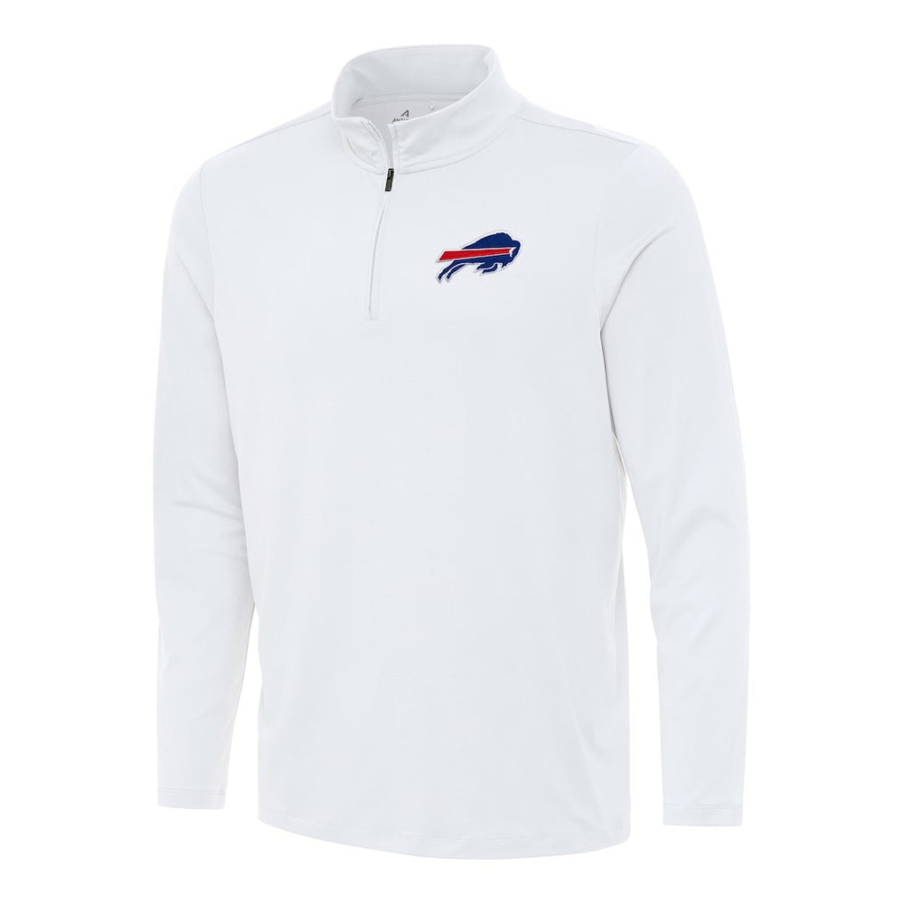 Buffalo Bills Antigua Reprocess Quarter-Zip Top - White Tops