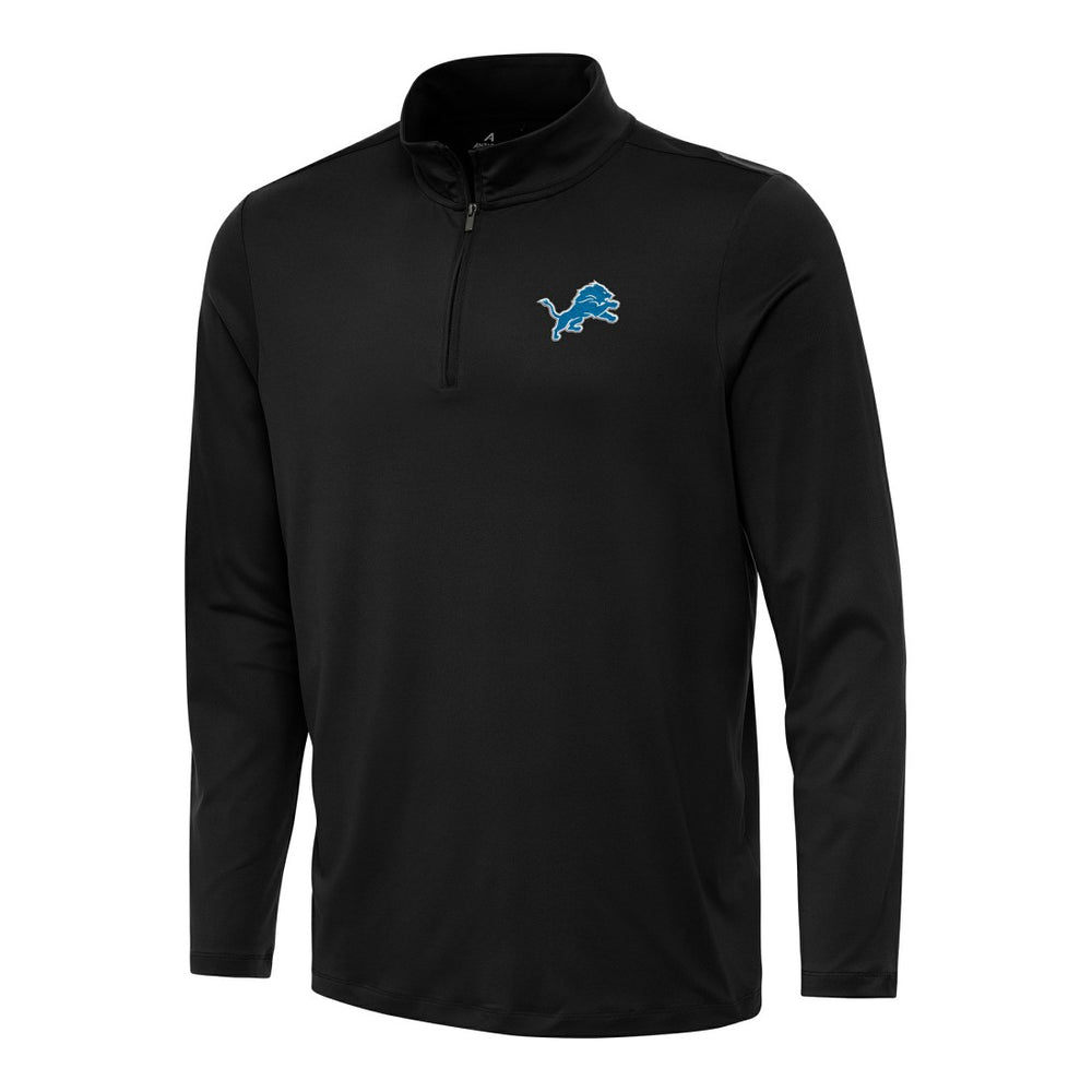 Detroit Lions Antigua Reprocess Quarter-Zip Top - Black Tops