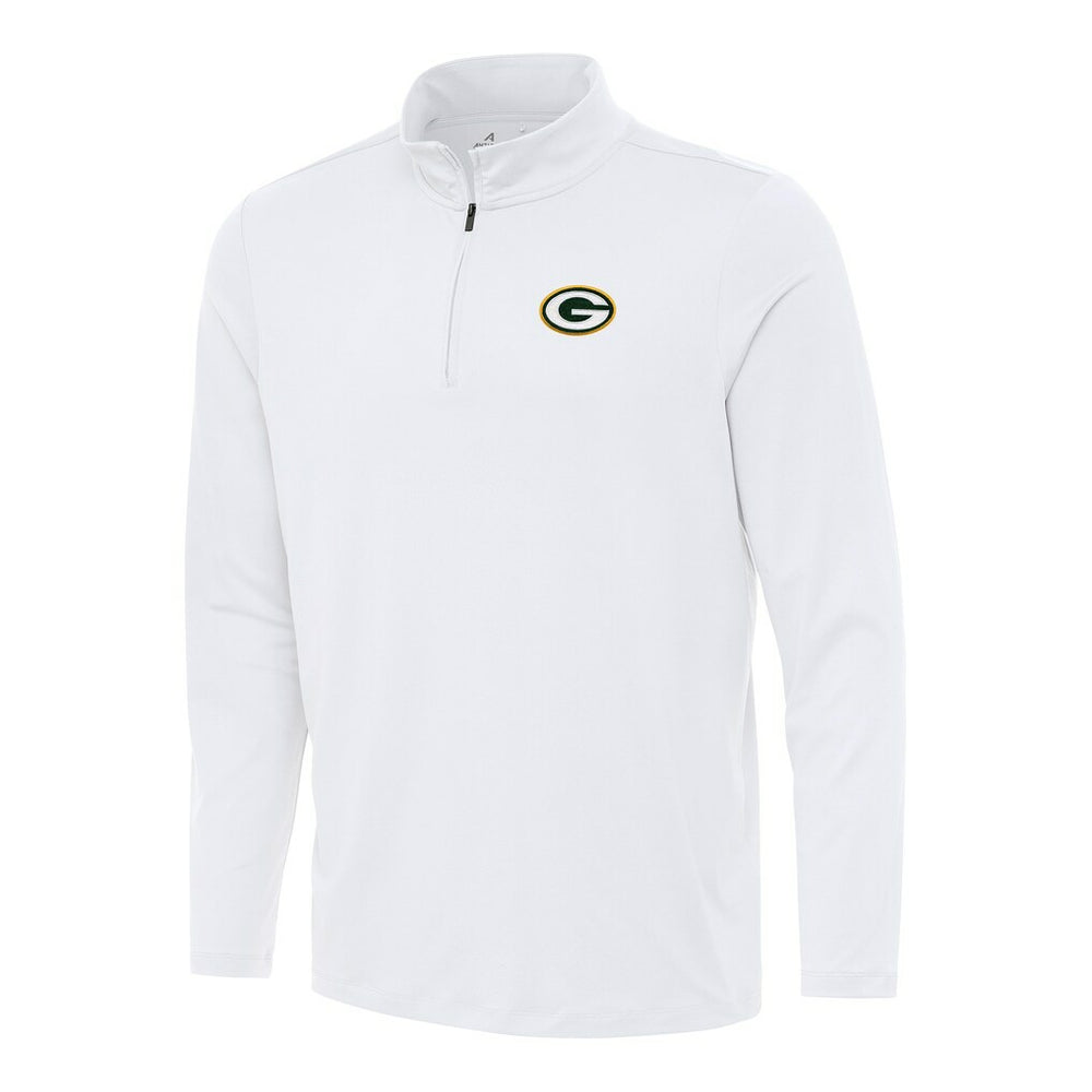 Green Bay Packers Antigua Reprocess Quarter-Zip Top - White Tops