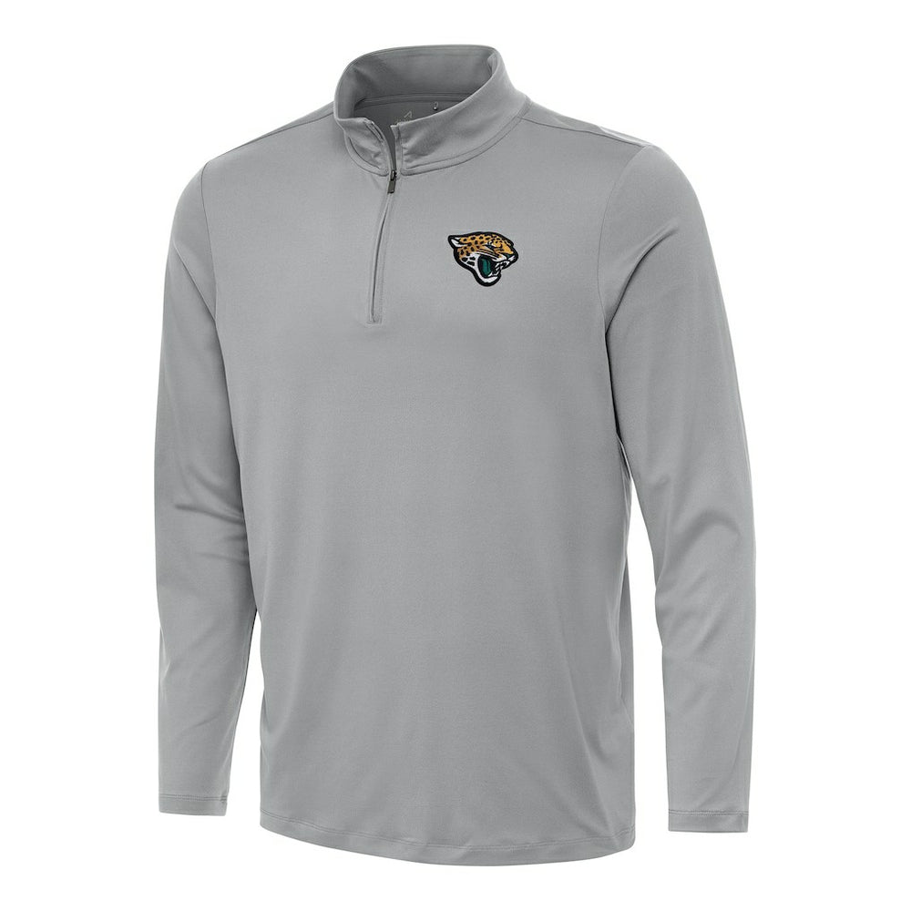 Jacksonville Jaguars Antigua Reprocess Quarter-Zip Top - Gray Tops
