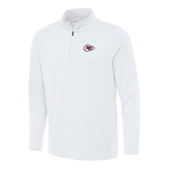Kansas City Chiefs Antigua Reprocess Quarter-Zip Top - White Tops