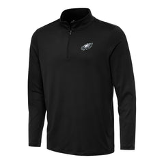 Philadelphia Eagles Antigua Reprocess Quarter-Zip Top - Black Tops