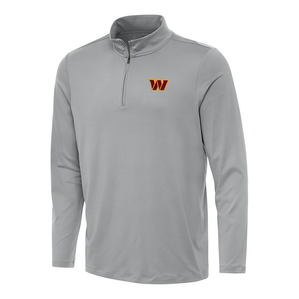 Washington Commanders Antigua Reprocess Quarter-Zip Top - Gray Tops