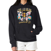 Los Angeles Lakers G-III 4Her by Carl Banks Women's Flowers Team Logo Graphic Fleece Pullover Hoodie Black
