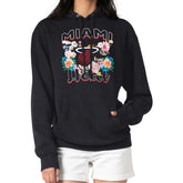 Miami Heat G-III 4Her by Carl Banks Women's Flowers Team Logo Graphic Fleece Pullover Hoodie Black