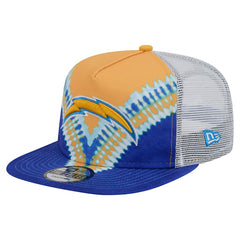 Los Angeles Chargers New Era Throwback Dye Golfer Snapback Hat - Gold/Blue Hats