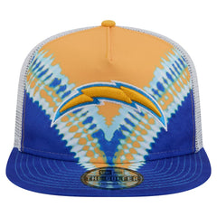 Los Angeles Chargers New Era Throwback Dye Golfer Snapback Hat - Gold/Blue Hats