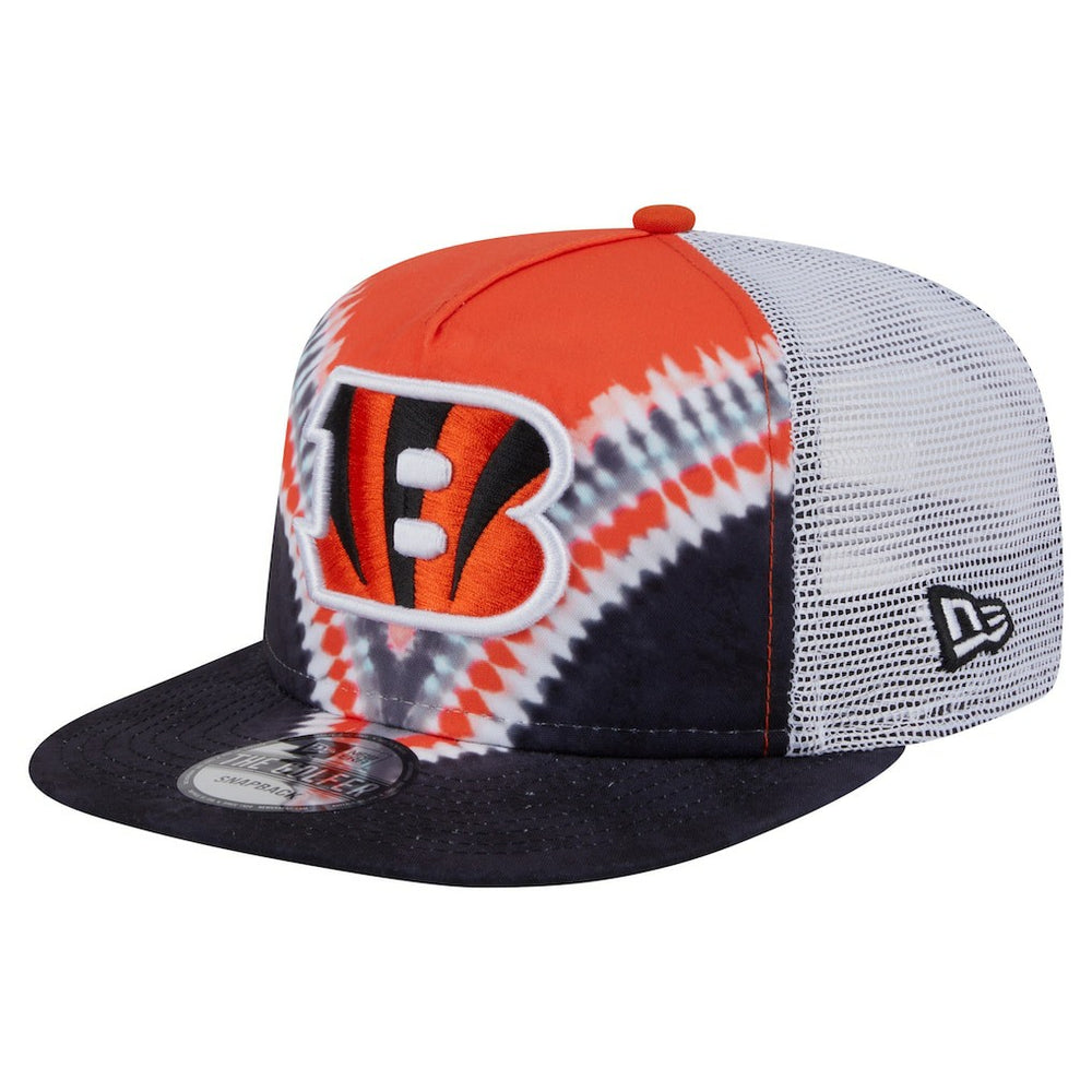 Cincinnati Bengals New Era Throwback Dye Golfer Snapback Hat - Orange/Black Hats