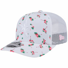 Dallas Cowboys New Era Adventure Flamingo Pattern 9SEVENTY Stretch-Snap Hat - White Hats