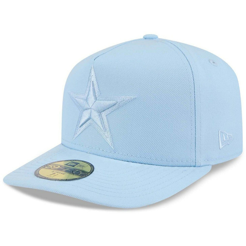 Dallas Cowboys New Era Color Pack A-Frame 59FIFTY Fitted Hat - Light Blue Hats