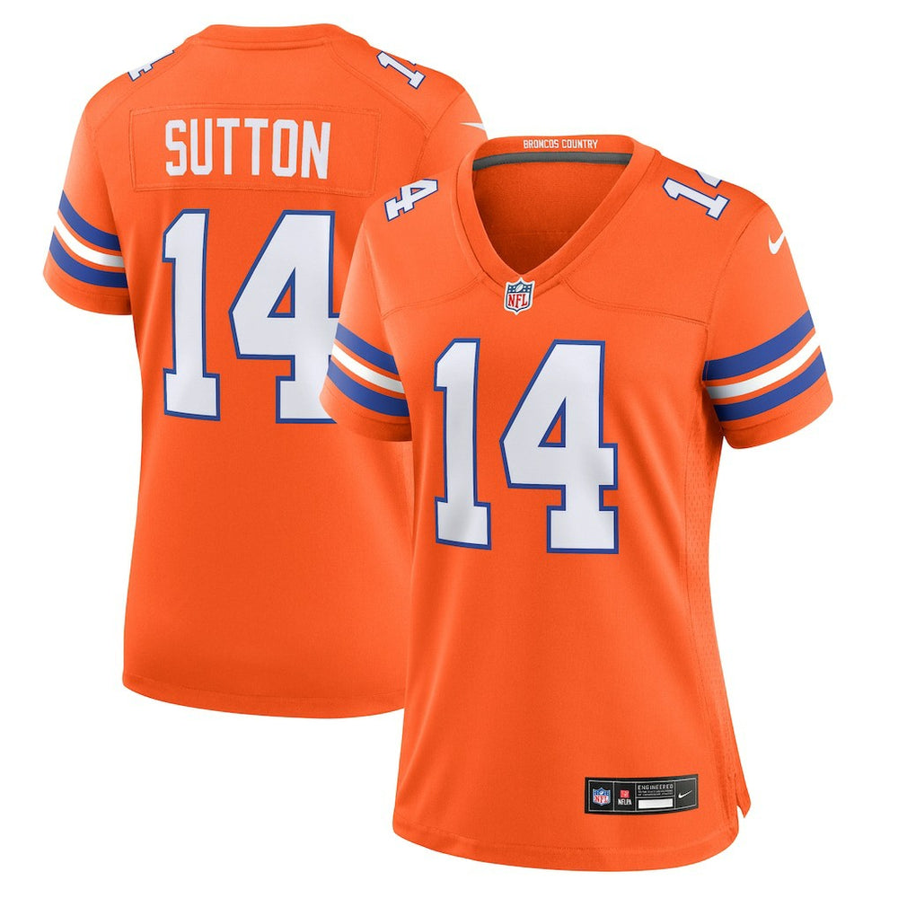 Courtland Sutton Denver Broncos Women's Mile High Collection 1977 Throwback Player Game Jersey - Orange Jerseys