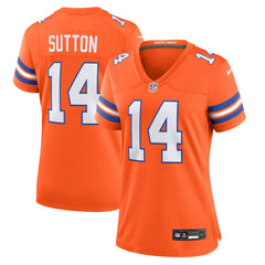 Courtland Sutton Denver Broncos Women's Mile High Collection 1977 Throwback Player Game Jersey - Orange Jerseys