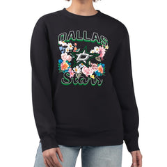 Dallas Stars G-III 4Her by Carl Banks Women's Flower Logo Pullover Sweatshirt - Black | US 201906058