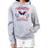 Washington Capitals G-III 4Her by Carl Banks Women's Flower Logo Pullover Hoodie - Heather Gray | US 201906133