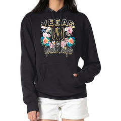 Vegas Golden Knights G-III 4Her by Carl Banks Women's Flower Logo Pullover Hoodie - Black | US 201906183