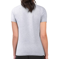 Vancouver Canucks G-III 4Her by Carl Banks Women's Super-Slim Fit Lightweight Flower Logo T-Shirt - Heather Gray | US 201906253