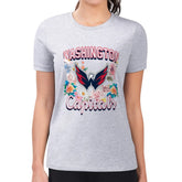 Washington Capitals G-III 4Her by Carl Banks Women's Super-Slim Fit Lightweight Flower Logo T-Shirt - Heather Gray | US 201906258