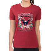 Washington Capitals G-III 4Her by Carl Banks Women's Super-Slim Fit Lightweight Flower Logo T-Shirt - Red | US 201906278