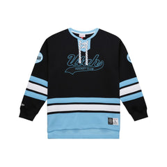 Utah Hockey Club Mitchell & Ness Heritage Lace-Up Pullover Sweatshirt - Black | US 201906424