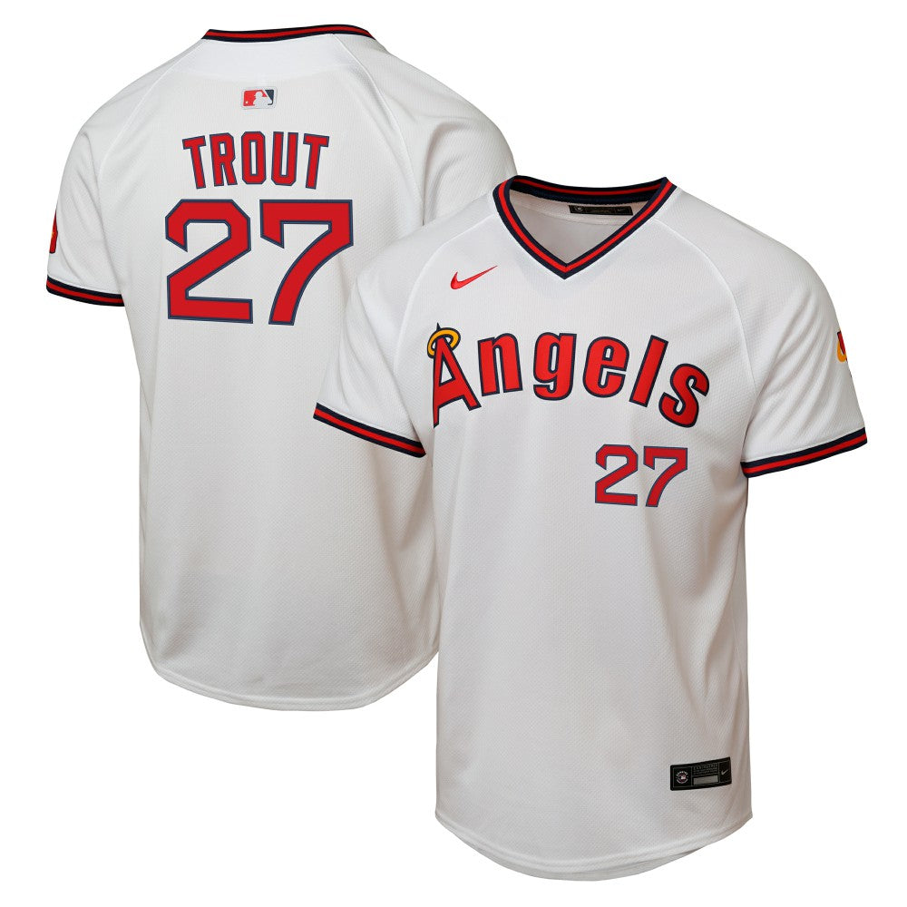 Mike Trout Los Angeles Angels Nike Youth Alternate 2 Limited Player Jersey - White Jerseys