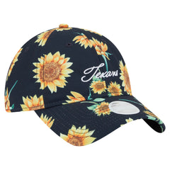 Houston Texans New Era Women's Adventure Sunflower 9TWENTY Adjustable Hat - Navy Hats