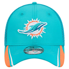 Miami Dolphins New Era Game Day Linear 39THIRTY Flex Hat - Aqua Hats