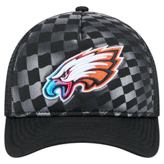 Philadelphia Eagles New Era Gradient 9FORTY Adjustable Hat - Black Hats
