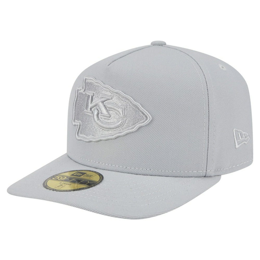 Kansas City Chiefs New Era Color Pack A-Frame 59FIFTY Fitted Hat - Gray Hats