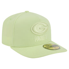 Green Bay Packers New Era Color Pack A-Frame 59FIFTY Fitted Hat - Light Green Hats