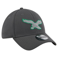 Philadelphia Eagles New Era Throwback Logo Main 39THIRTY Flex Hat - Graphite Hats