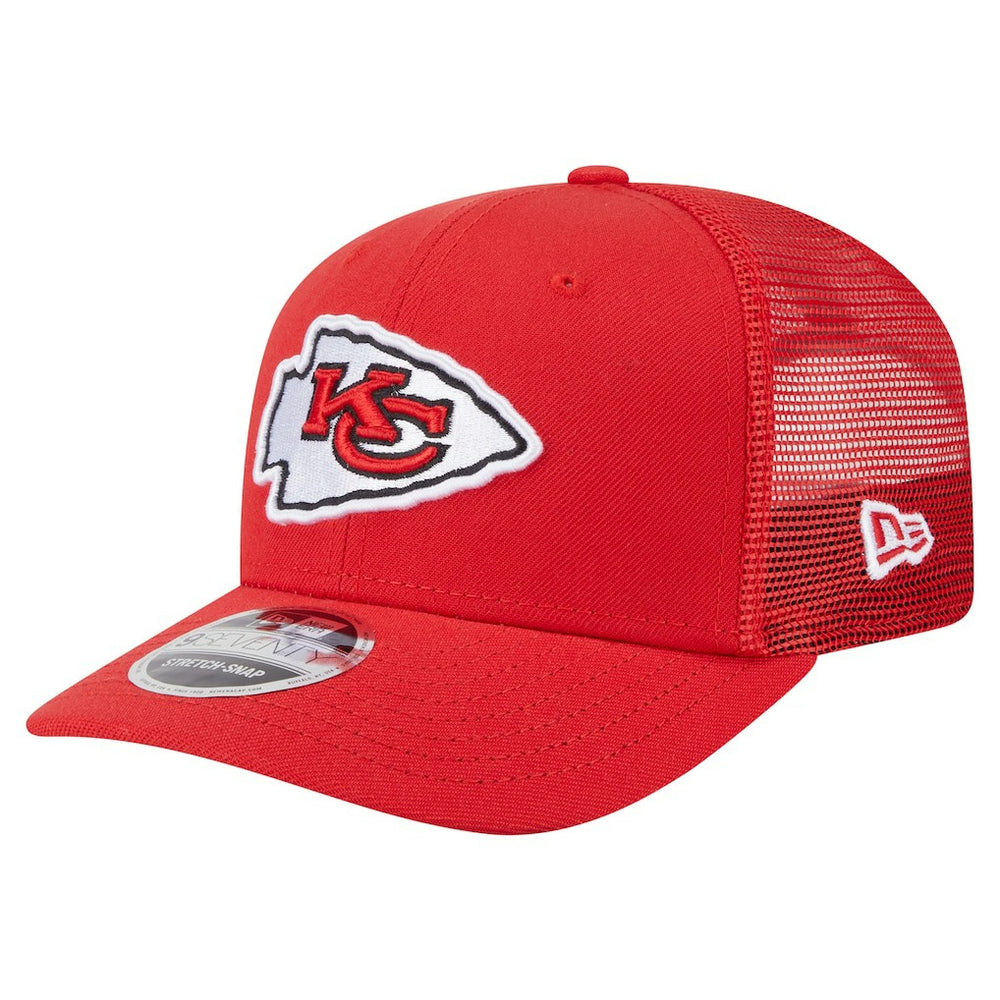 Kansas City Chiefs New Era Main Trucker 9SEVENTY Stretch-Snap Hat - Red Hats