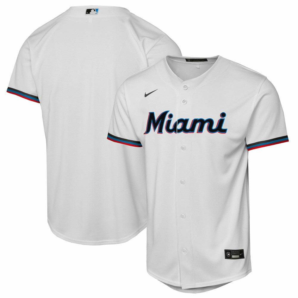 Miami Marlins Nike Youth Home Replica Jersey - White Jerseys
