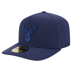Milwaukee Bucks Colorpack A-Frame Pinch Front 59FIFTY Fitted Hat Navy - New Era