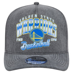 Golden State Warriors Throwback Washed Pre-Curved 9FIFTY Snapback Hat Charcoal - New Era outlet