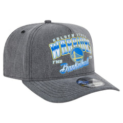 Golden State Warriors Throwback Washed Pre-Curved 9FIFTY Snapback Hat Charcoal - New Era outlet